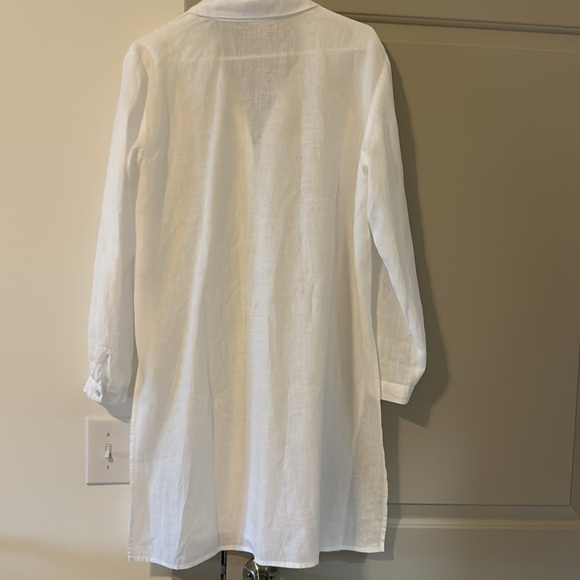 Eileen Fisher Linen High Slit Shirt (Size SP) - Picture 5 of 7